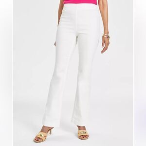 INC INTERNATIONAL CONCEPTS NWT Flat Front Boot Cut Pant Front Seam White Size 14